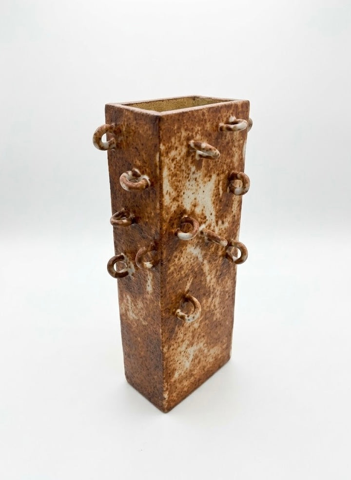 Tall vase with loops